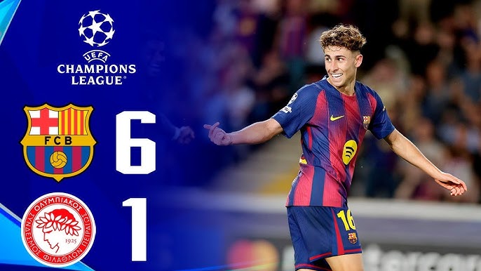 Victoire du FC Barcelone 6-1 contre Olympiakos en Ligue des Champions
