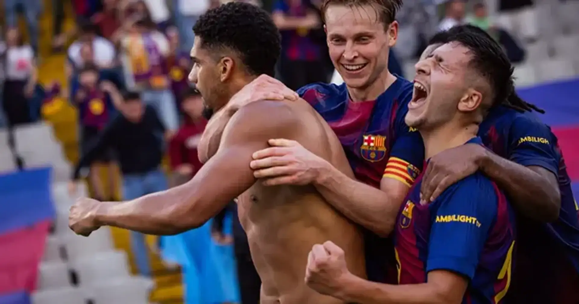 Victoire du FC Barcelone 2-1 contre Girona, but décisif de Ronald Araújo en temps additionnel sur passe de Frenkie de Jong