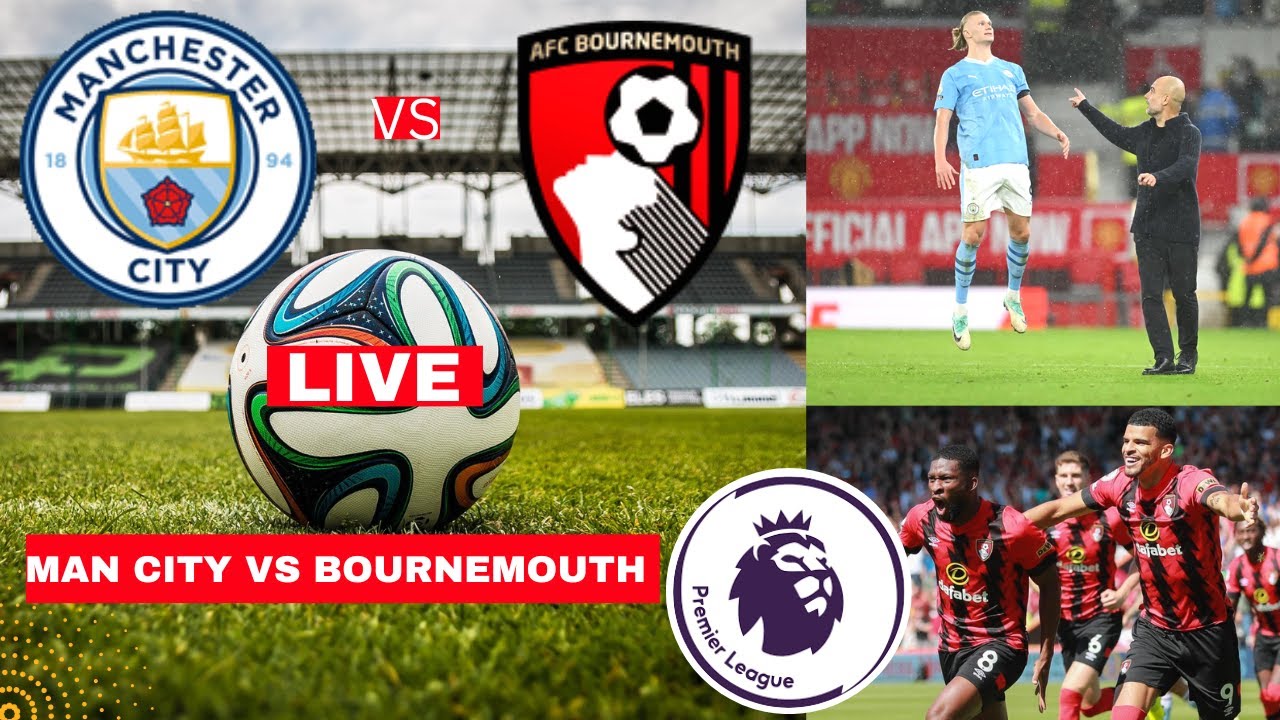 image illustrant l'affiche de premier league entre Manchester City et Bournebouth