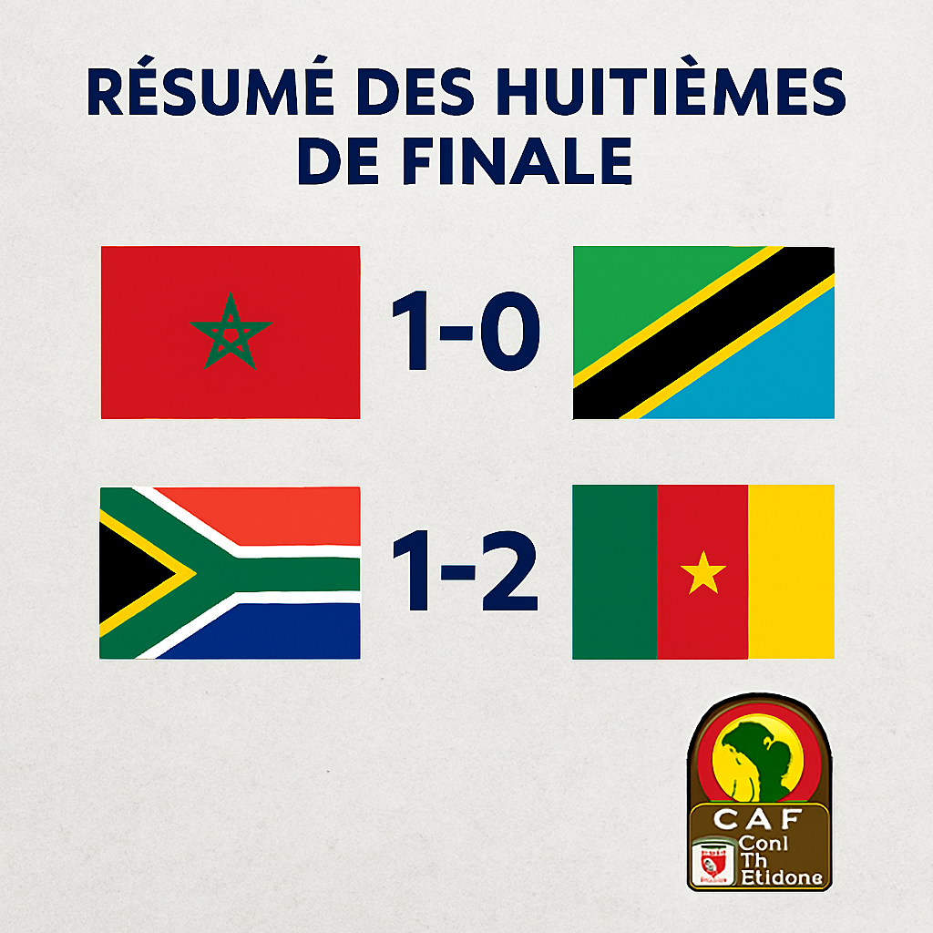 CAN 2025 – Résultats huitièmes