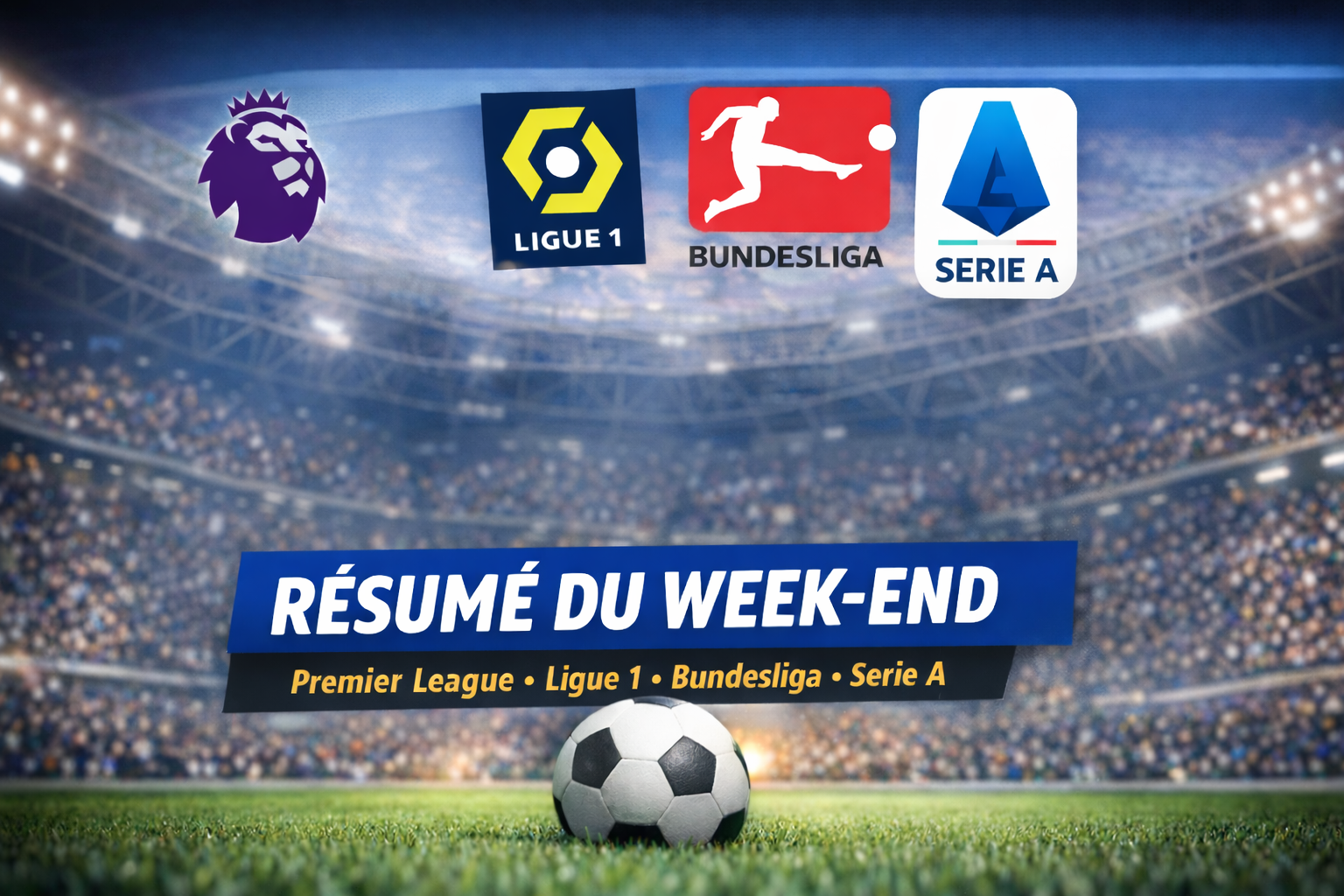 Résumé des matchs du week-end en Premier League, Ligue 1, Bundesliga et Serie A